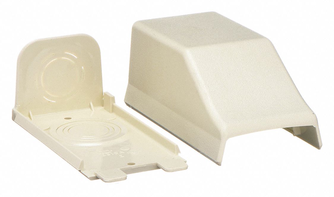 Entrance End: 2300, 2 1/4 in Wd, 3/4 in Ht, Plastic, Ivory