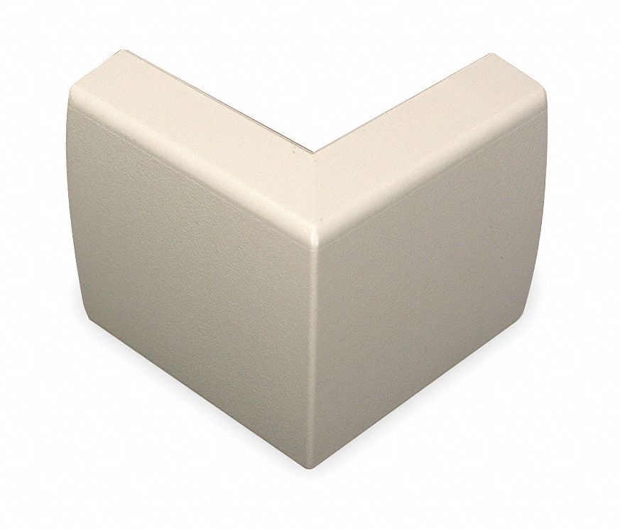 External Elbow: 2300, 2 1/4 in Wd, 3/4 in Ht, Plastic, Ivory