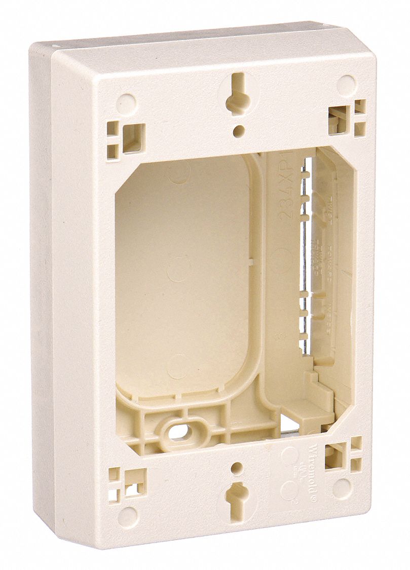 Device Box: 2300, Plastic, Ivory, 1 Gangs