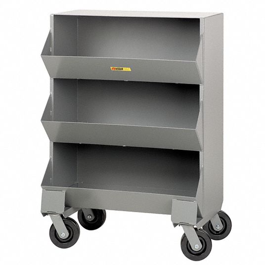 Little Giant 32 in x 20 in x 45 1/2 in Mobile Bin Cart, Gray - MS3-1532-6PH