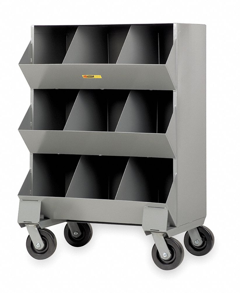 LITTLE GIANT, 32 in x 20 in x 45 1/2 in, Caster, Mobile Bin Cart
