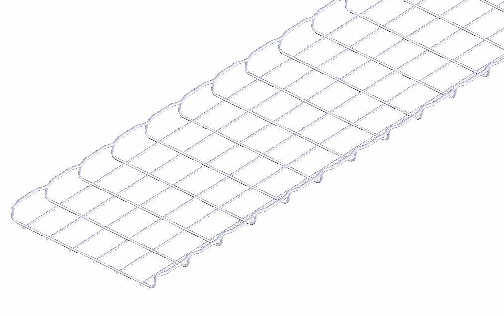 4GVU9 - Wire Mesh Cable Tray 12x1In 10 Ft