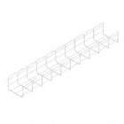 WIRE MESH CABLE TRAY, 6 IN W, 4 IN H, 10 FT L, 60 LB, STEEL, ZINC PLATED