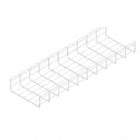 WIRE MESH CABLE TRAY, 12 IN W, 4 IN H, 10 FT L, 126 LB, STEEL, ZINC PLATED