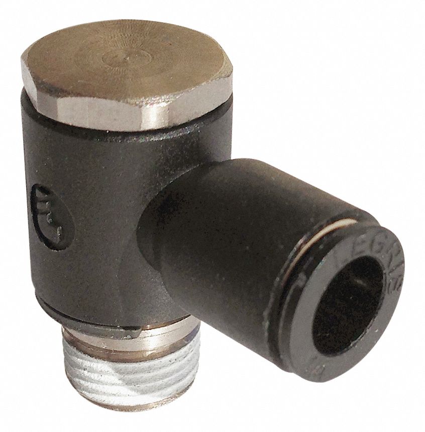 LEGRIS 1/4 in Plastic/Metal Combination Single Banjo, Black 4GXD2