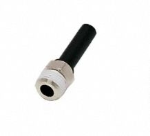 Push-Fit Fitting: 1/4 in OD x 1/4 in Pipe Size, Push-to-Connect x Push-to-Connect, 10 PK