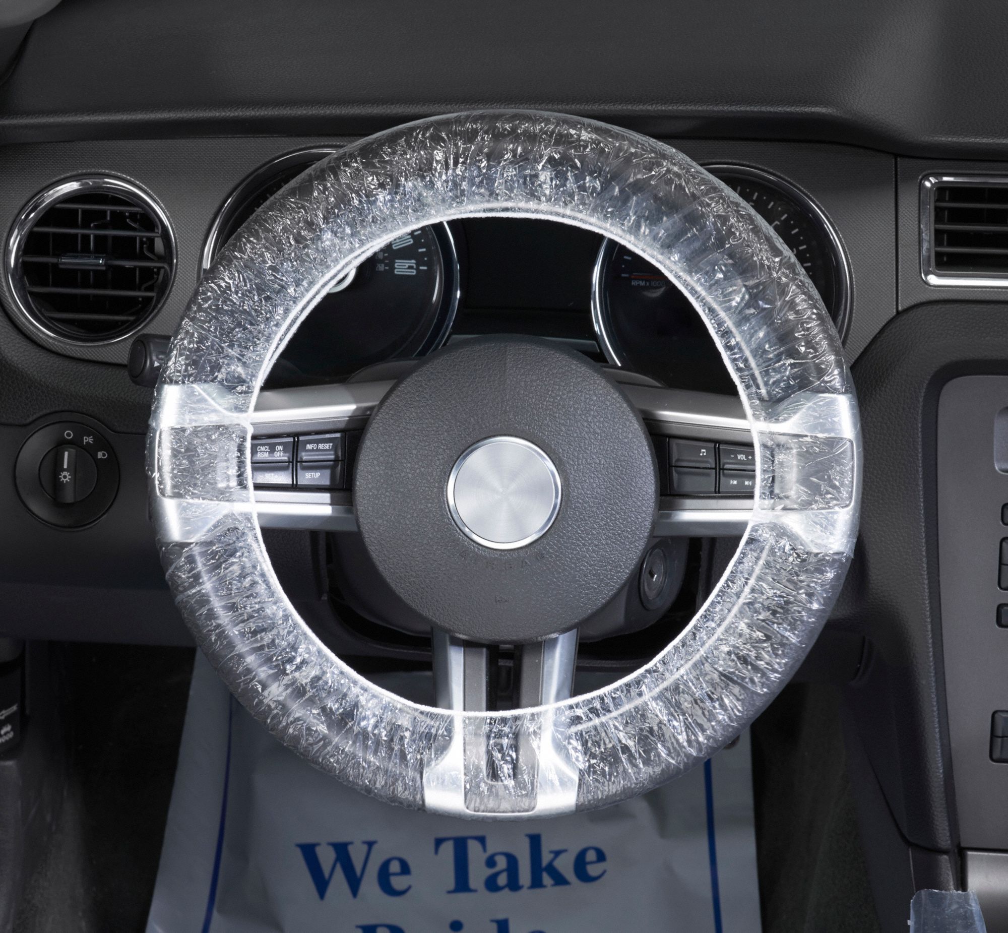 Slip n Grip Disposable Elastic Automotive Steering Wheel Covers 500/Box P9943-33