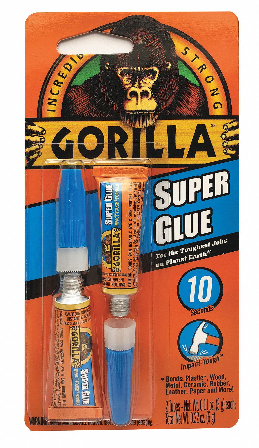 Download GORILLA 7800102 Super Glue,Instant Bonding,2 - 3g Tubes | eBay