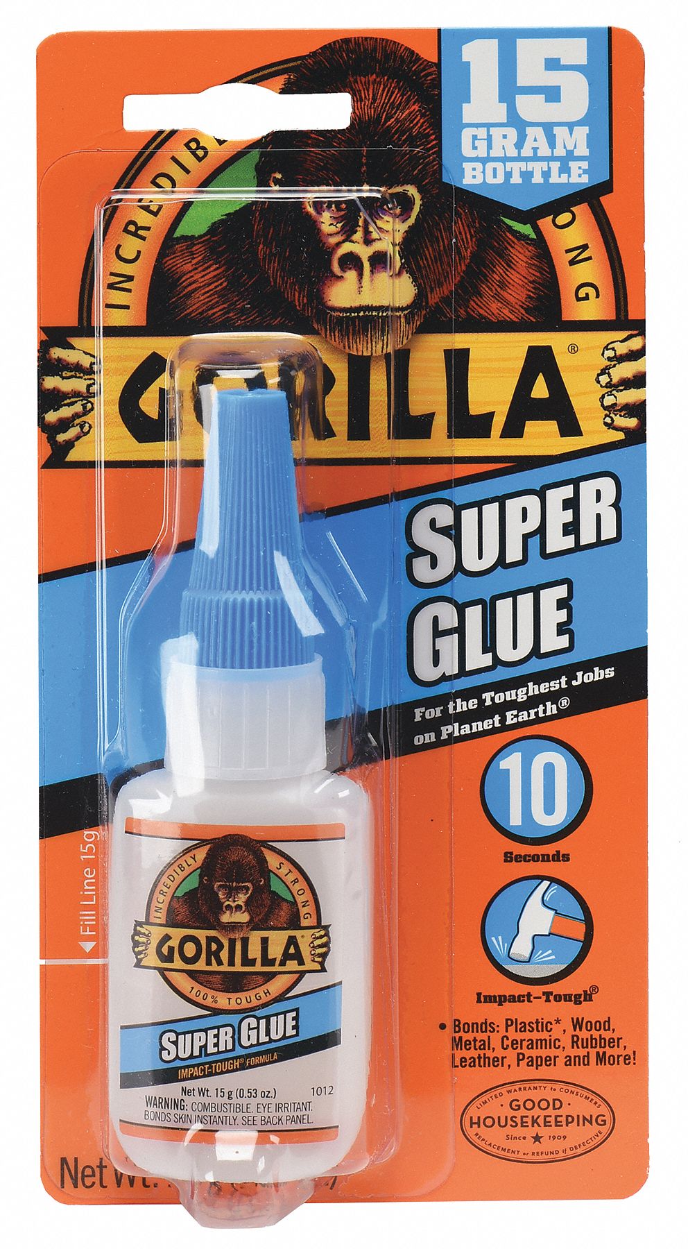 Gorilla Glue Instant Bond Superglue 1 lb Bottle Clear