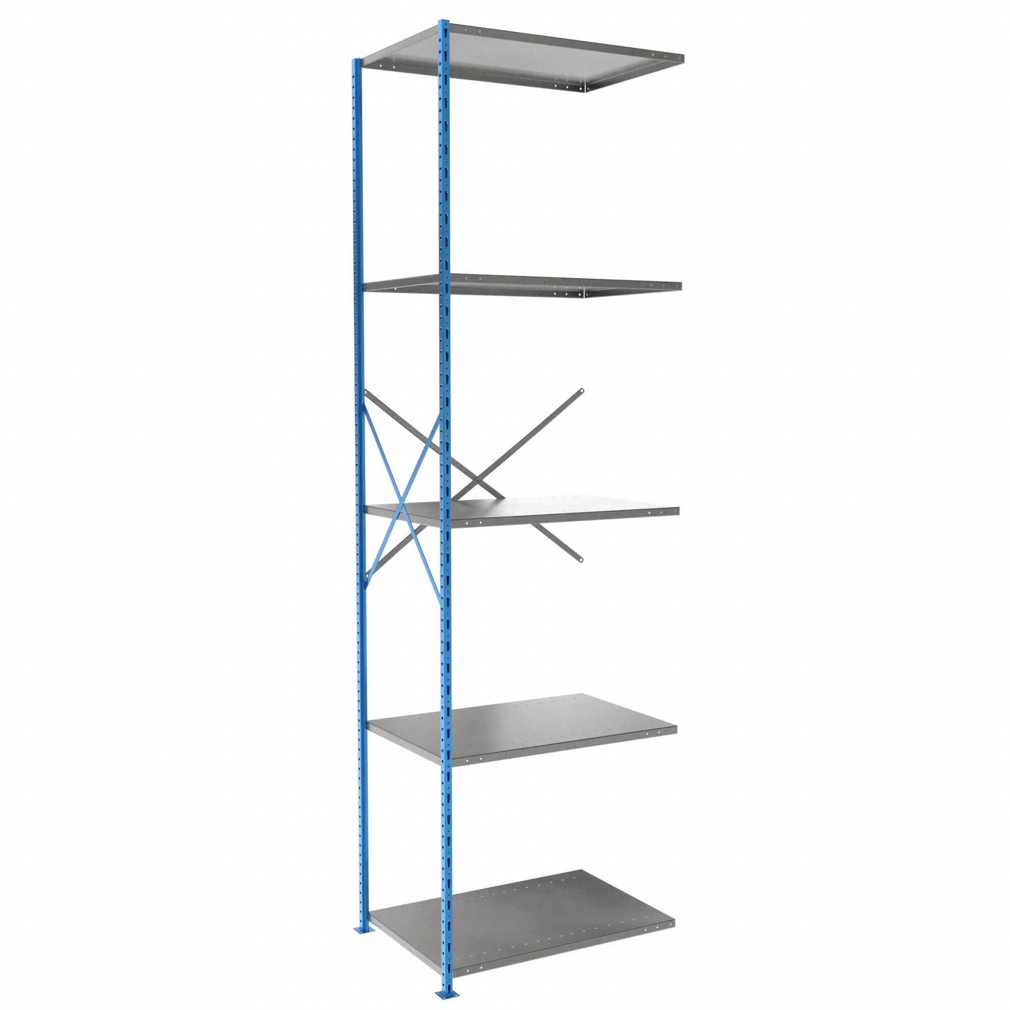 HALLOWELL, AddOn, HeavyDuty, Metal Shelving 4HAH6AH75102410PB