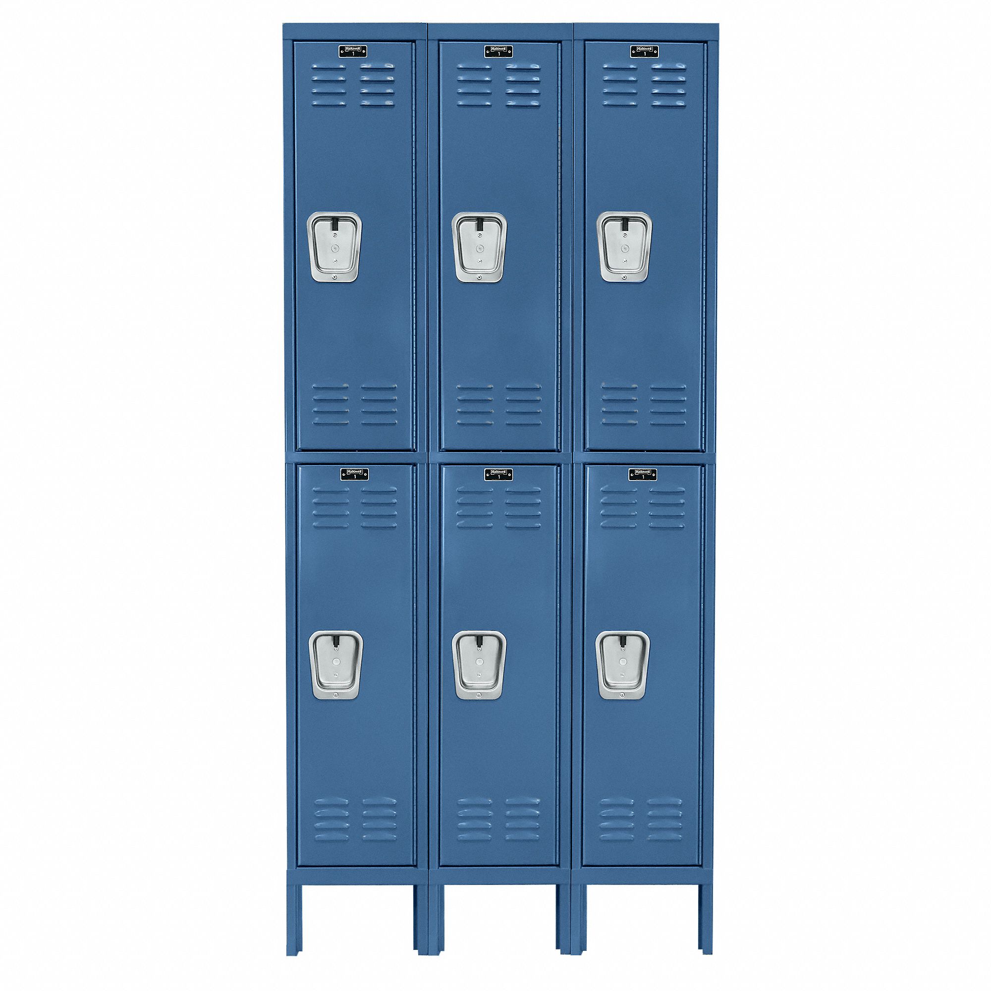 HALLOWELL Wardrobe Locker: 36 in x 12 in x 78 in, Louvered, 2 Tiers, 3 ...