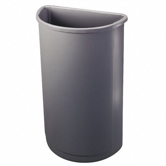 Rubbermaid Commercial S 21 Gal, Half Round Trash Can