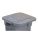 TRASH CAN TOP,FLAT,SNAP-ON CLOSURE,GRAY