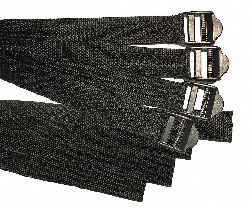 METSTRAPS, NYLON, BLACK, NON-LACE-UP FOOTWEAR, ASTM, 24 X 1 IN, FOR 2KTC9 FOOT GUARD