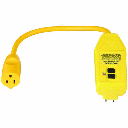 HUBBELL WIRING DEVICE-KELLEMS, Manual Reset, 1 ft Lg, GFCI - 4HD19 ...