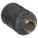 LOCKING PLUG, L6-20P, 250V AC, 20 A, 2 POLES, BLACK, SCREW TERMINALS, L6-20