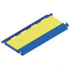 CABLE PROTECTOR, NON-METALLIC, BLUE, YELLOW, 17 1/2 IN W, 1.95 IN H, 36 IN