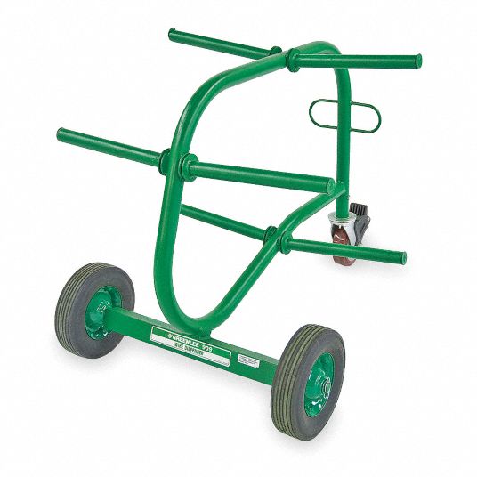 GREENLEE Wire-Spool Dispensing Cart: 1,250 lb Load Capacity, 6 Spindles, 1  5/16 in Spindle Dia.