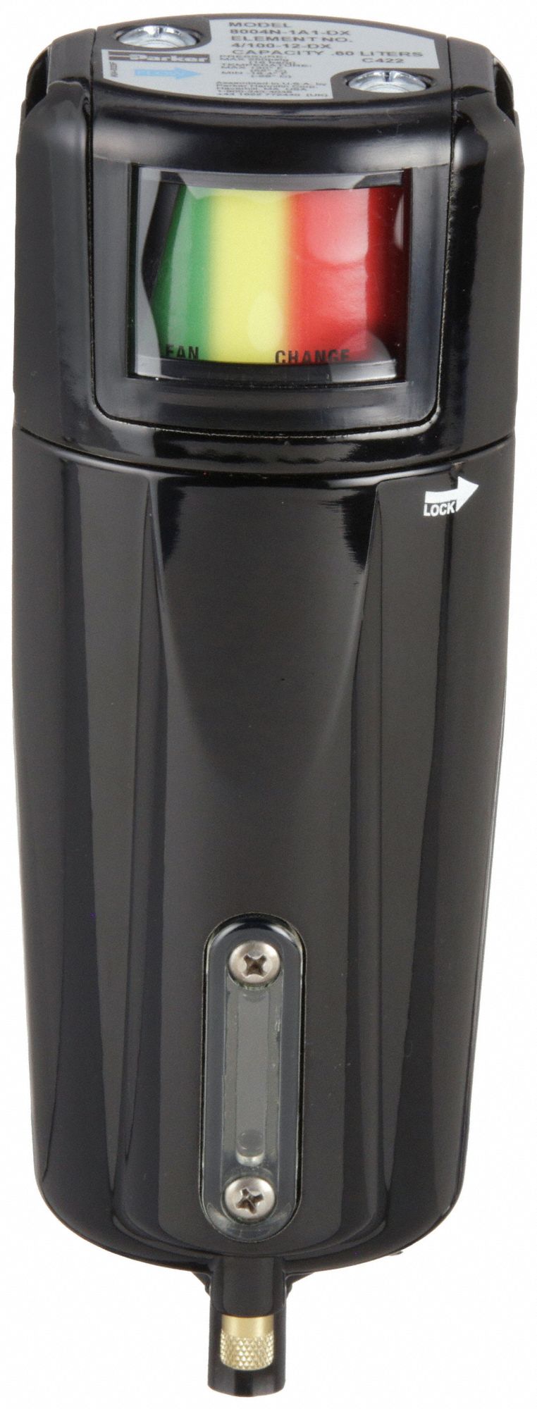 Pneumatic Oil Filter: Coalescing, 1/2 in NPT, 0.01 micron, 145 cfm, 250 psi Max Op Pressure