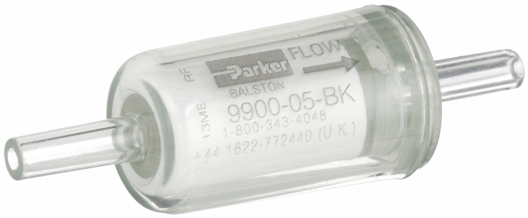 Compressed Air Filter: Nylon, 1/4 in Tube, 0.01 micron, 99.99% Efficiency, 5.4 cfm, 1 in Outside Dia