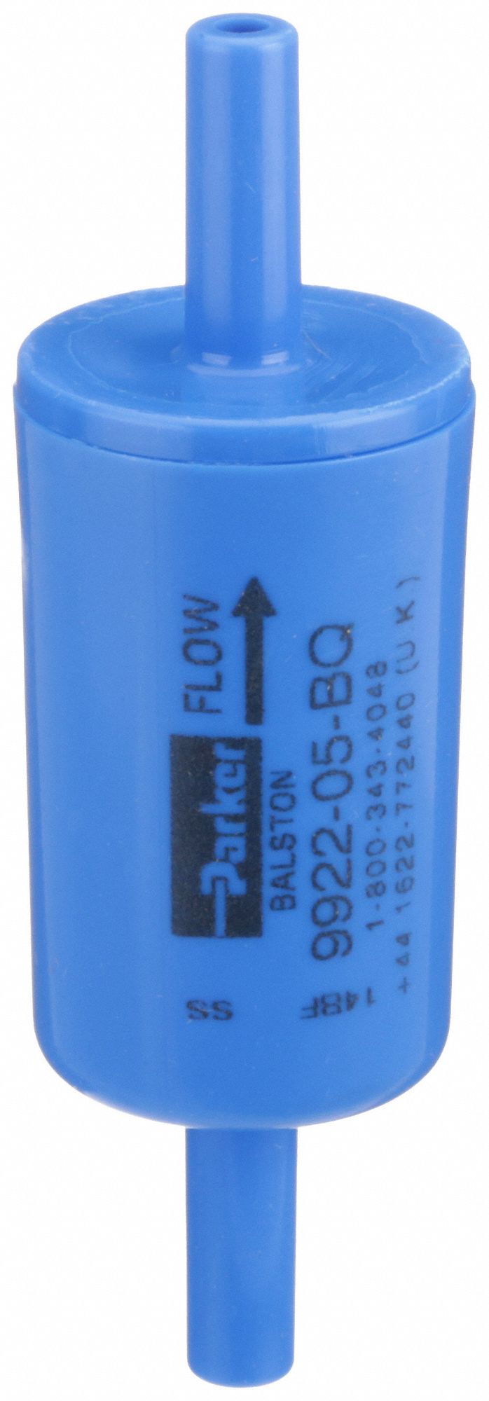 Compressed Air Filter: Polyvinylidene Fluoride, 1/4 in Tube, 0.01 micron, 99.99% Efficiency, 5.4 cfm
