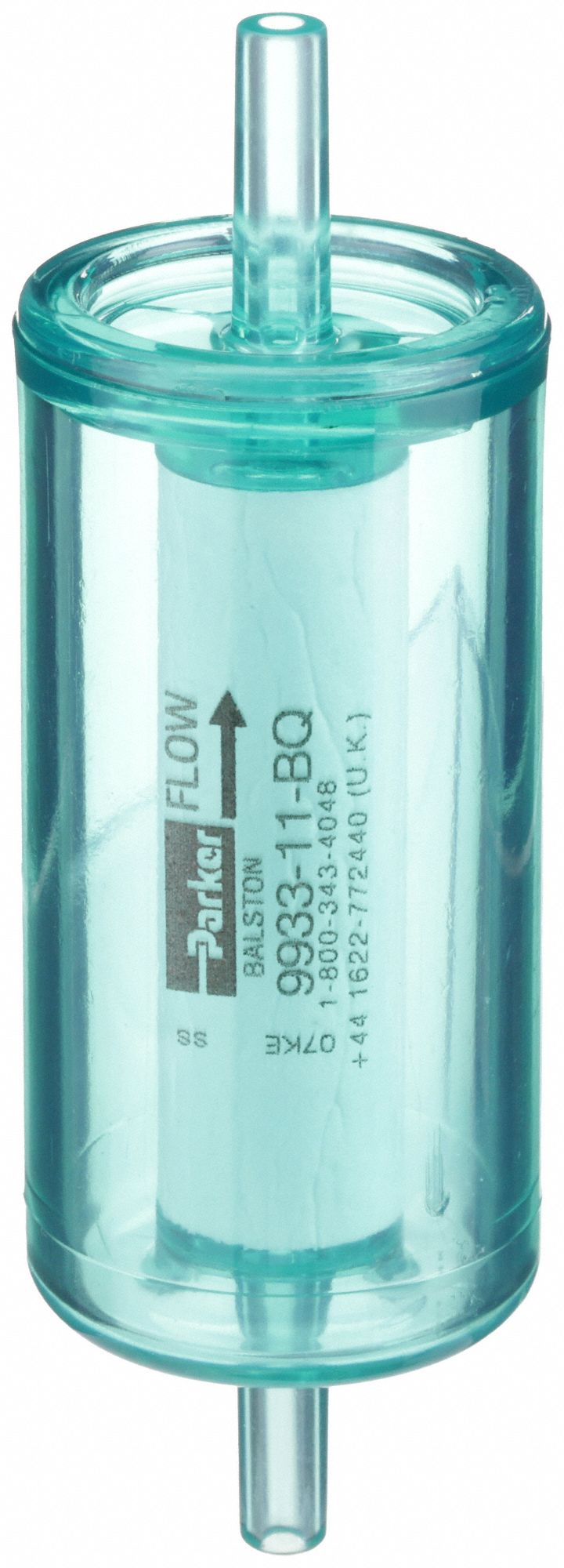 Compressed Air Filter: Nylon, 1/4 in Tube, 0.01 micron, 99.99% Efficiency, 6 cfm, 230°F Max Op Temp