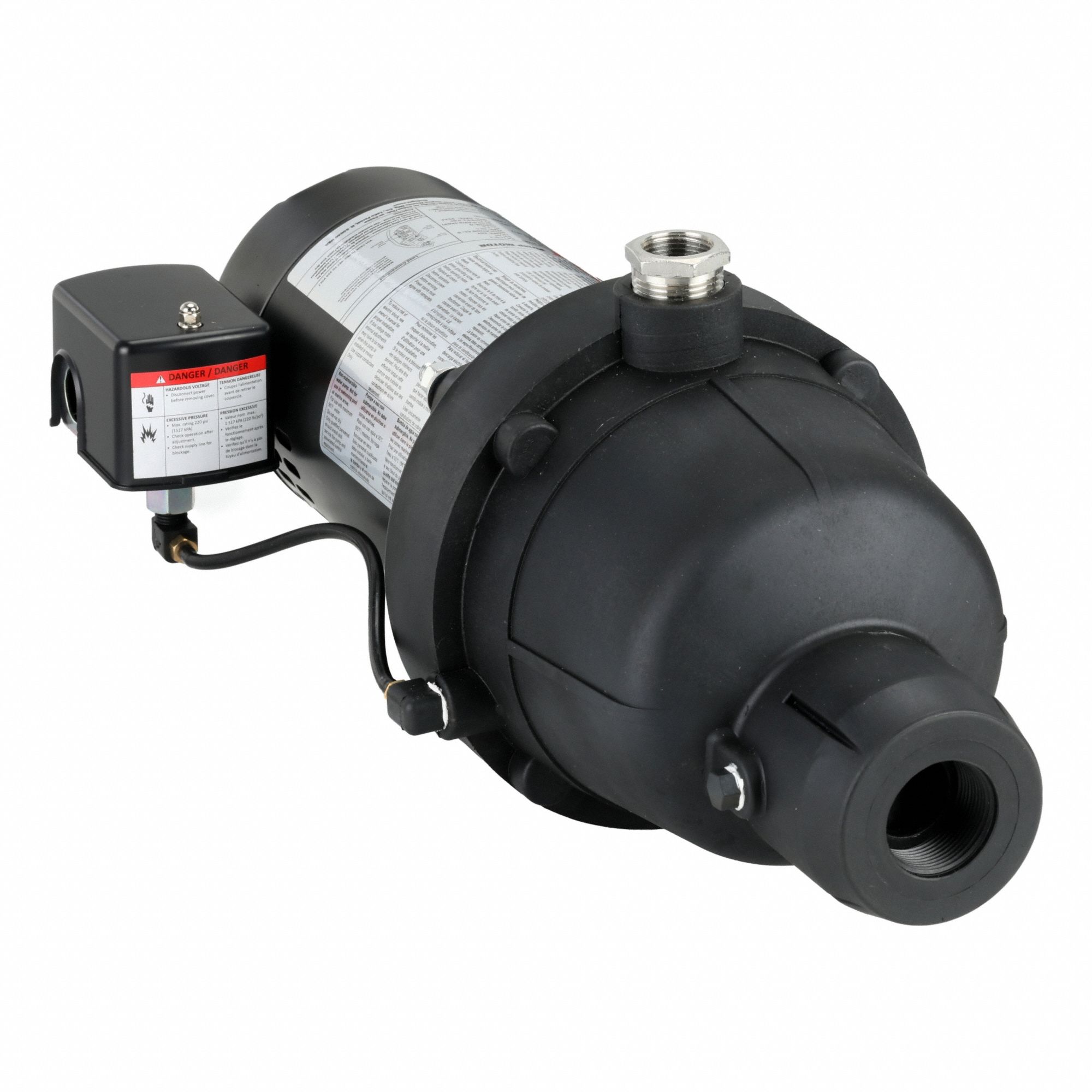 Shallow Well Jet Pump: 1/2 hp HP, Single Phase, 115/230V AC, Ejector Included, Included