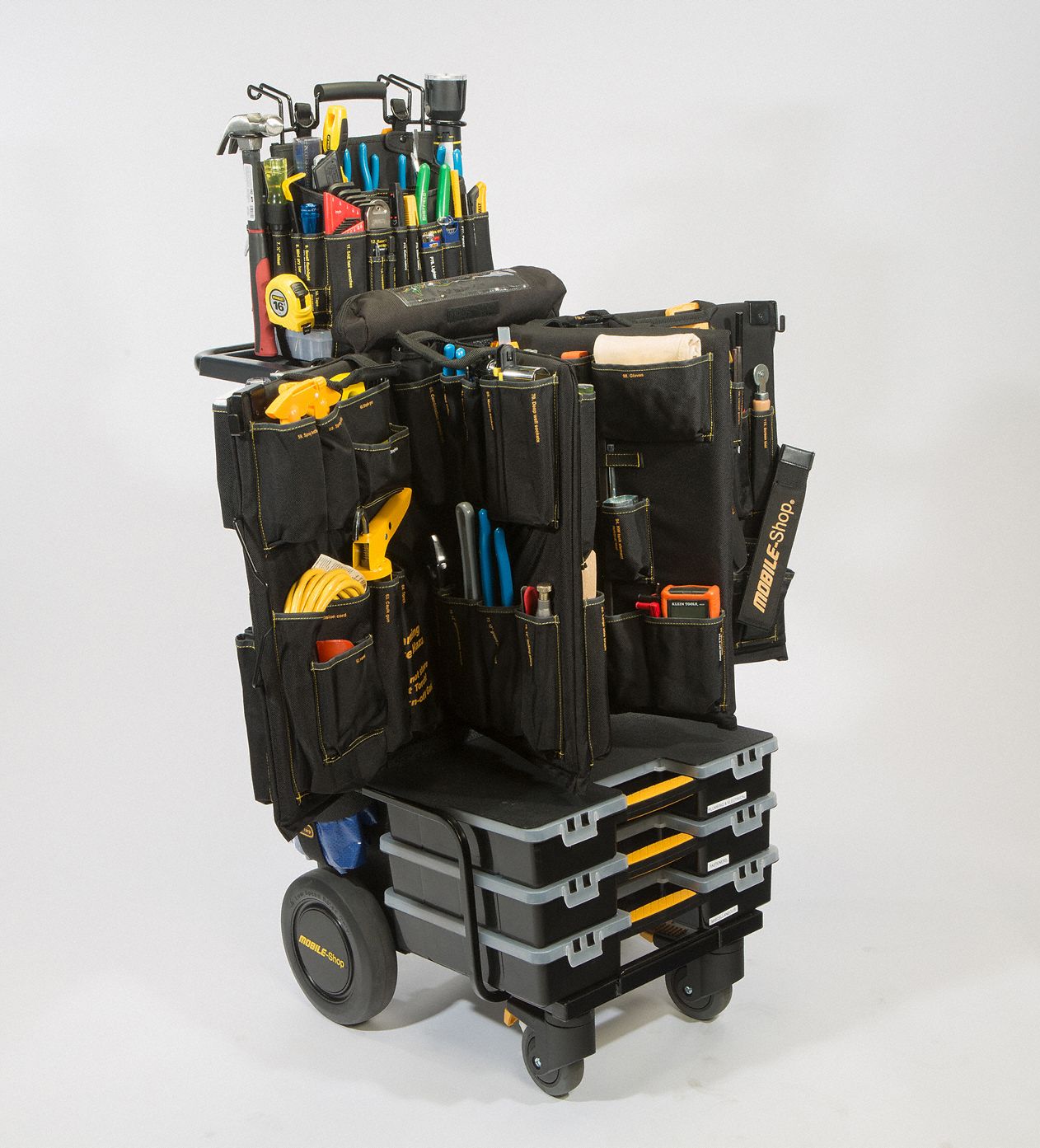 MOBILE SHOP Tool Cart, Complete/No Drill 1,257 Pieces, Metric/SAE