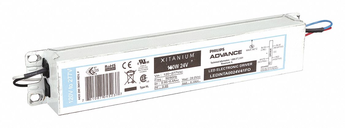 ADVANCE, 120 to 277V AC, 24V DC, LED Driver - 4HGL2 