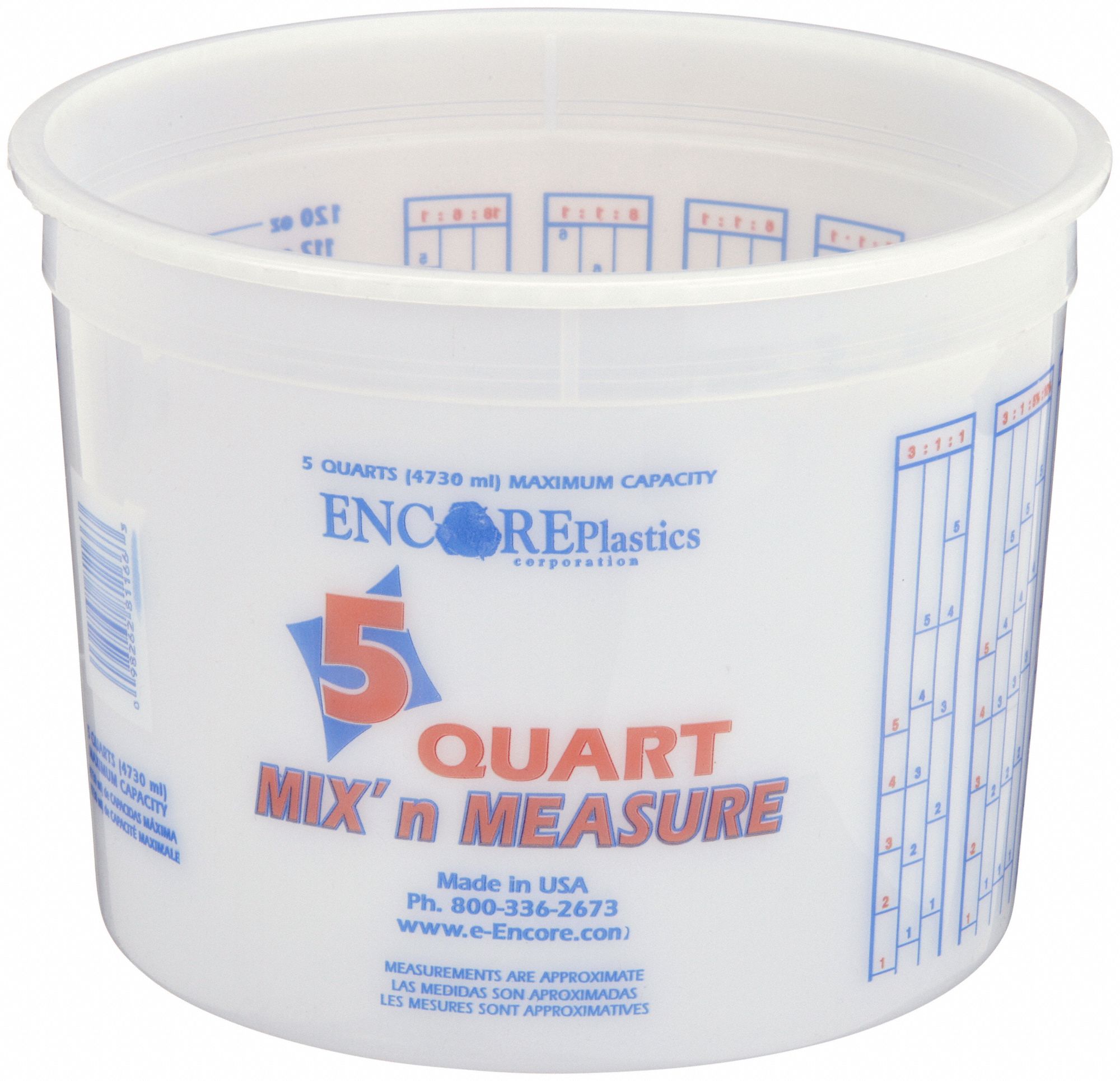 PAINT MIX AND MEASURE CONT.,5 QT,PL