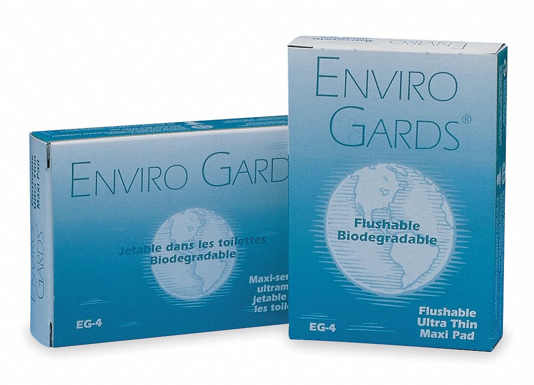 Sanitary Napkin, 4 1/4 in Length, 3 1/4 in Width, PK 125 Grainger