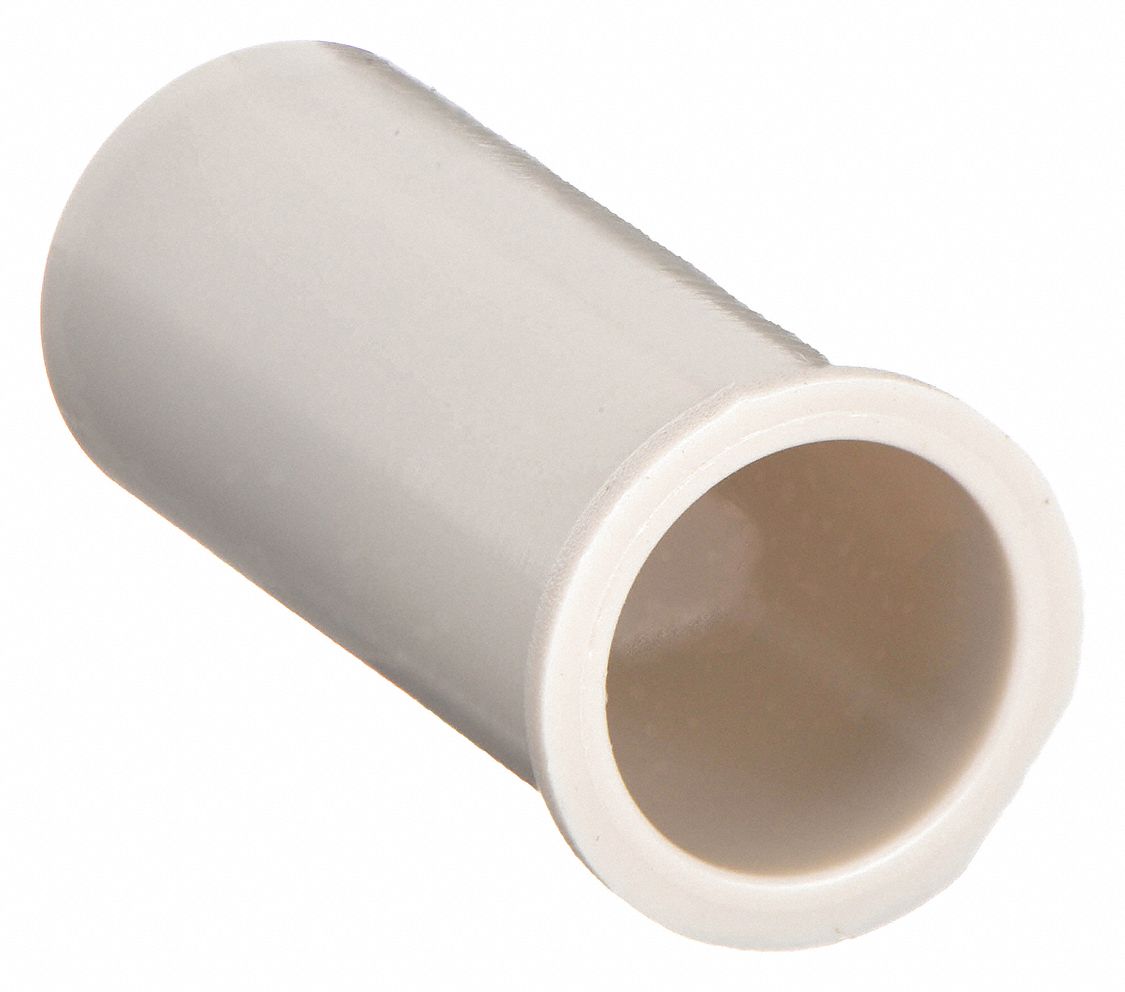 TUBE SUPPORT: ACETAL, PUSH-TO-CONNECT, FOR ⅜ IN TUBE OUTSIDE DIAMETER, GREY, 10 PK