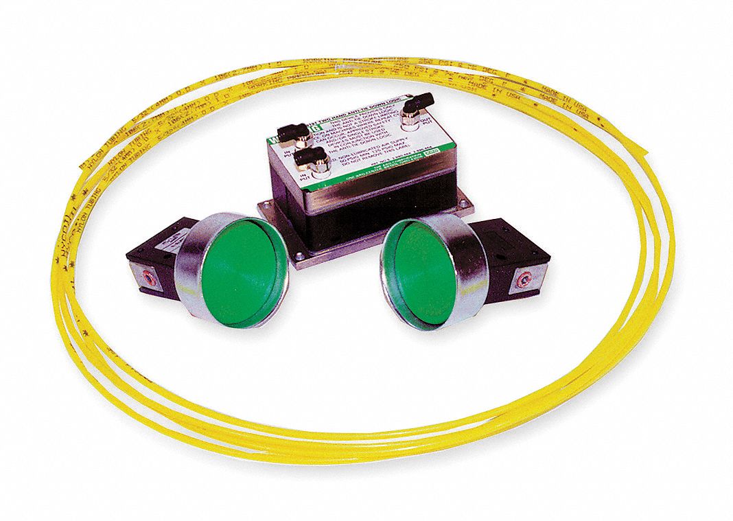 Manual Air Control Valve,  Button,  Green