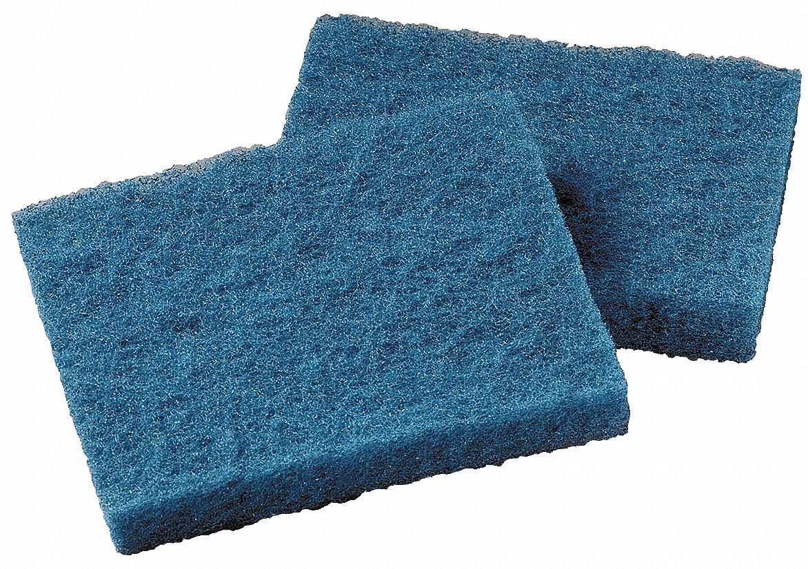 SCOTCHBRITE 4 in x 5 1/4 in Nylon Scouring Pad, Blue, 40PK 4HN85