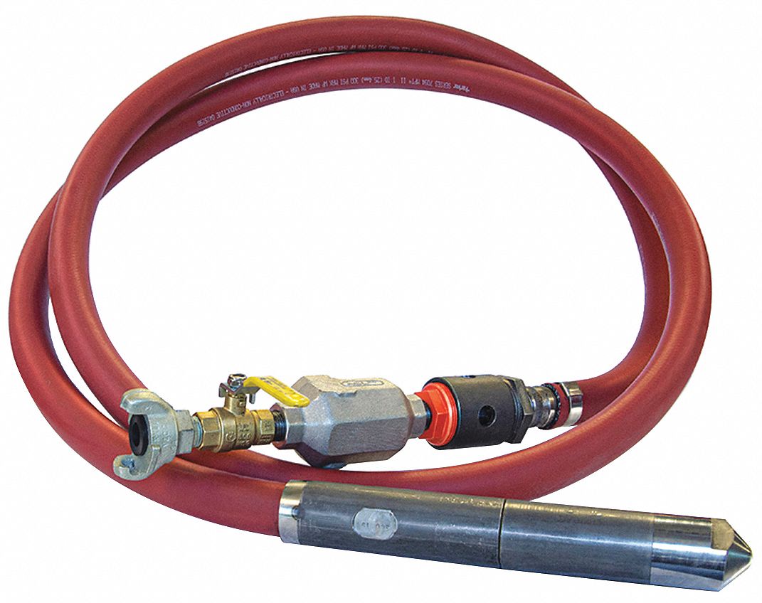 VIBCO, 1 3/4 in Head Dia, 10 ft Shaft Lg, Pneumatic Vibrator