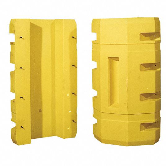 Dixie Poly Drum Square Yellow Column Protector Fits Column Size 12 In 42 Inh X 24 Inw 4hph2 3391