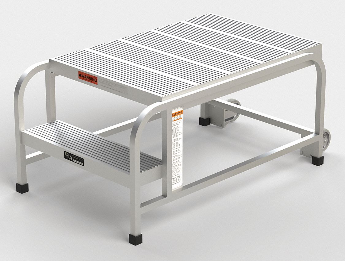 2 Steps, 20 in Platform Ht, Rolling Work Platform 4HRA2A001 Grainger