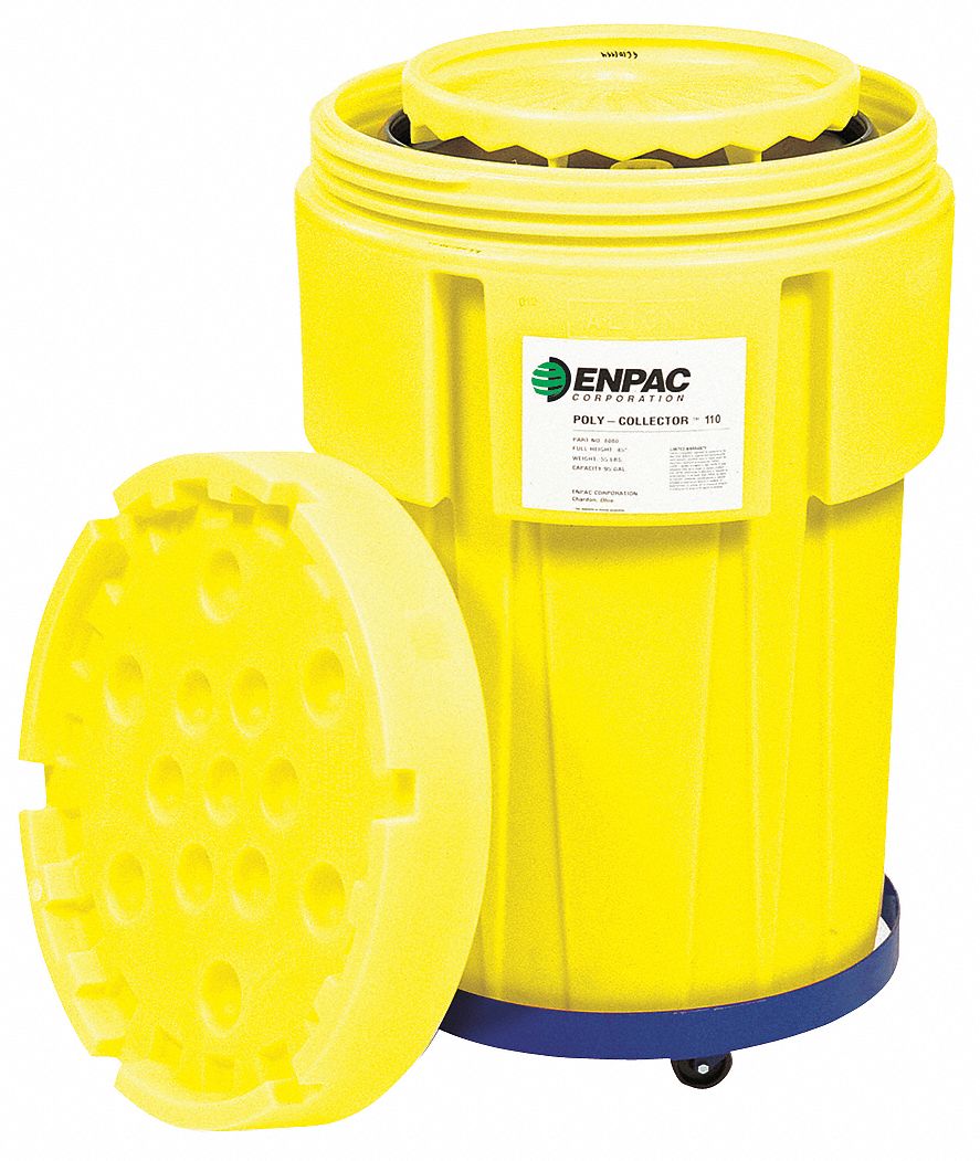 Mobile Spill Collector Kit: Mobile Spill Collector Kit, 103 gal Spill Capacity, Polyethylene
