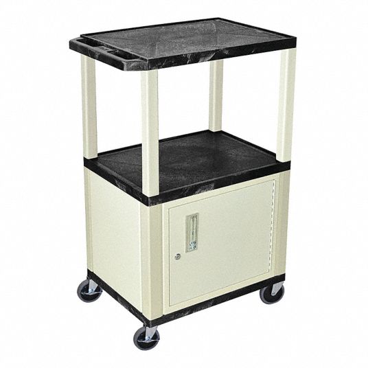 Audio-Visual Cart, 300 lb Load Capacity, Number of Shelves 3 - Grainger