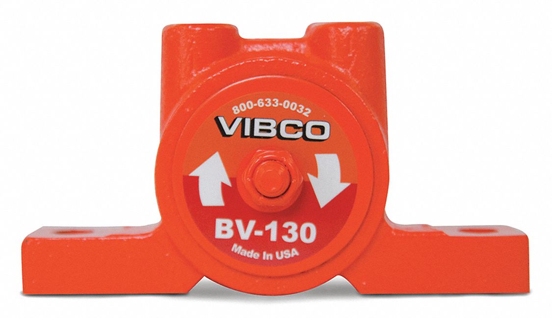 Pneumatic Vibrator: 80 lbf, 19, 000 vpm, 1/8 in NPT, BV, 76 dBA, Cast Iron, Continuous