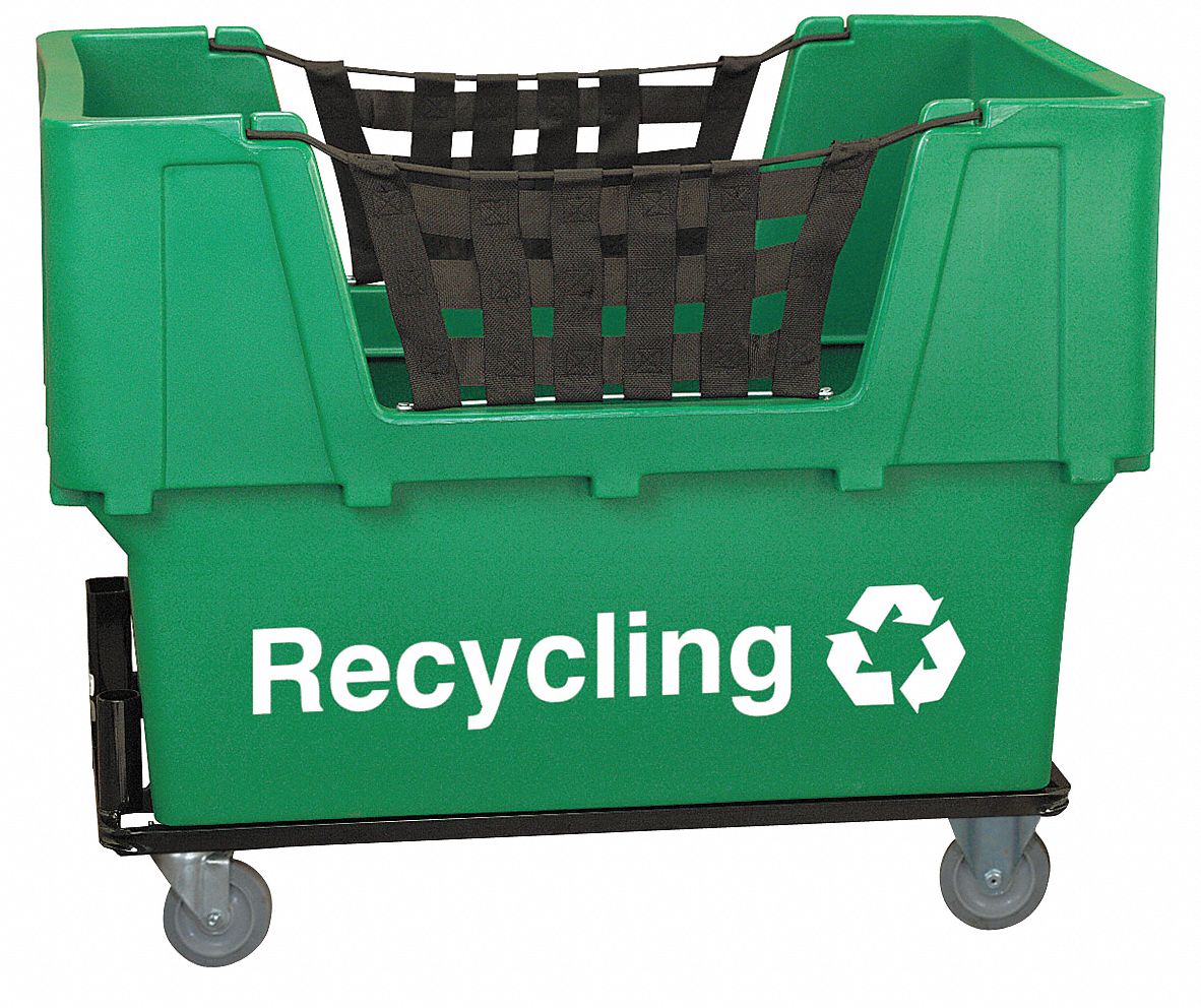 4HTG1 - F0177 Material Handling Cart Green Recycling