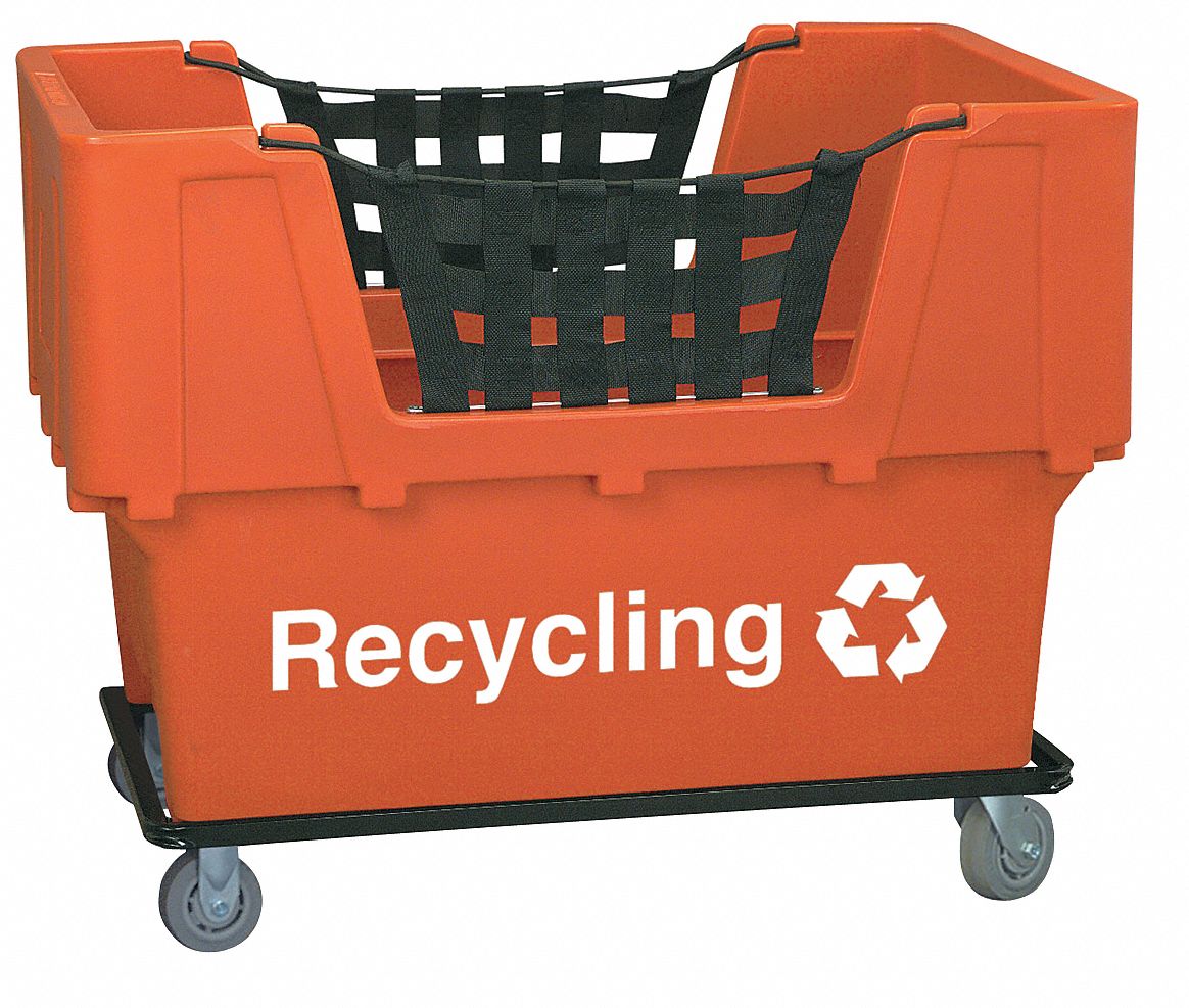 4HTG3 - F0177 Material Handling Cart Orange Recycling