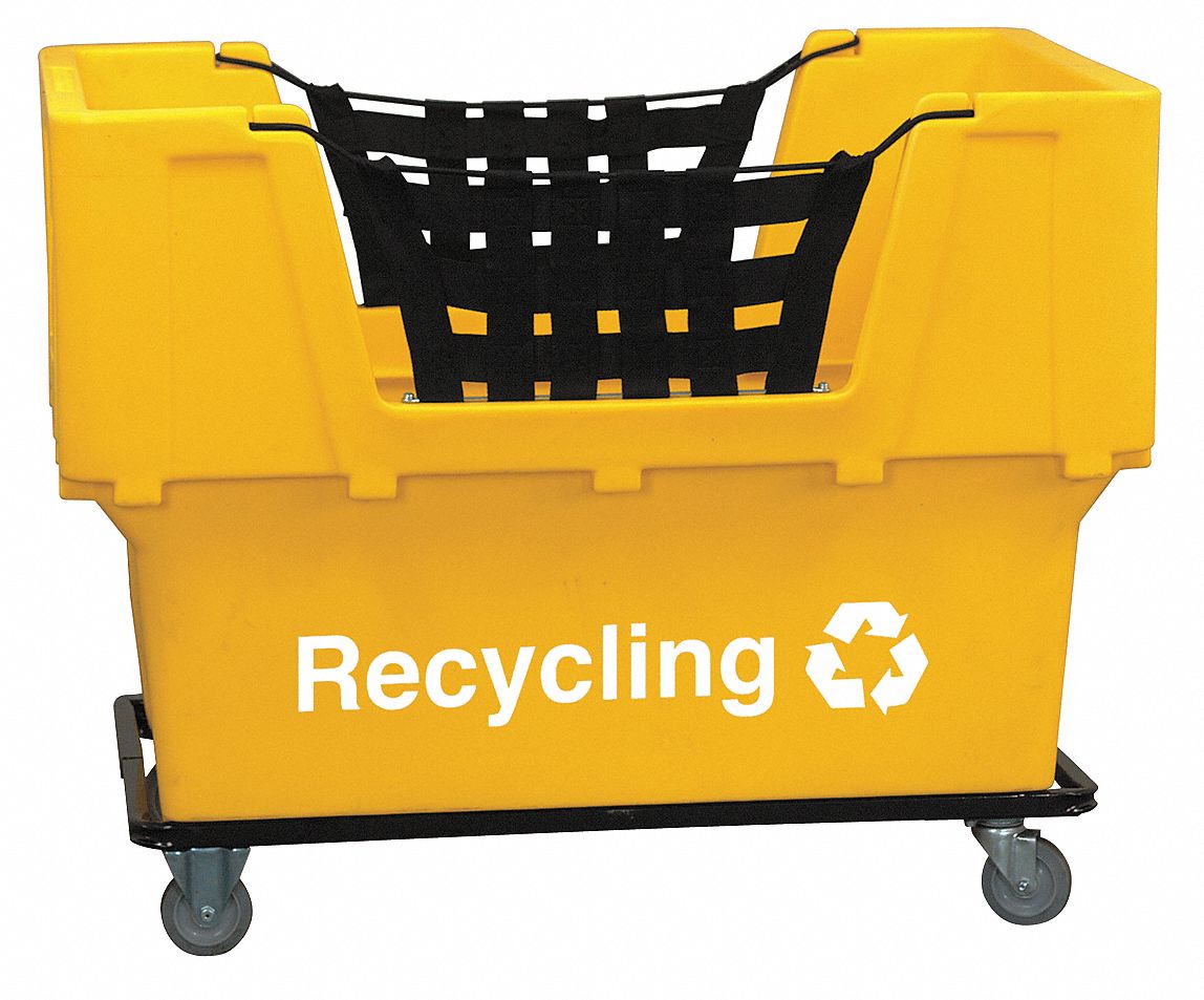 4HTG4 - F0177 Material Handling Cart Yellow Recycling