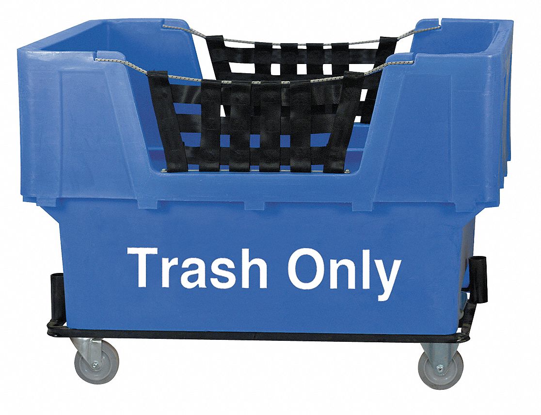 CUBE TRUCK FOR TRASH AND RECYCLABLES, 23 CU FT CAPACITY, BLUE, TRASH ONLY