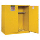 FLAMMABLES SAFETY CABINET, STANDARD, VERTICAL, 110 GALLON, 2 DRUM CAPACITY, 59X34X65 IN