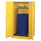 FLAMMABLES SAFETY CABINET, STANDARD, VERTICAL, 55 GAL, 1 DRUM CAPACITY, 34 X 34 X 65 IN