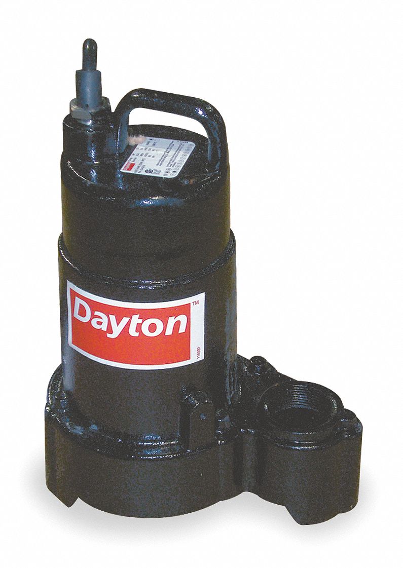 Dayton Submersible Sump Pump 1 3 Hp Cast Iron 1v Ac No Switch Included 4hu68 4hu68 Grainger