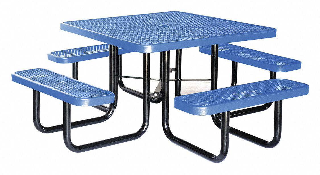 4HUR1 - E0148 Picnic Table 80 W x80 D Blue