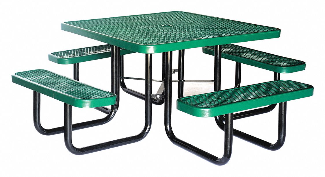 4HUR2 - E0148 Picnic Table 80 W x80 D Green