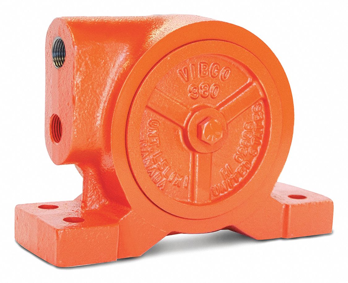 Pneumatic Vibrator: 600 lbf, 6, 500 vpm, 3/8 in NPT, V, 78 dBA, Cast Iron, Continuous